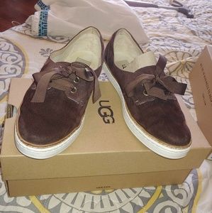 UGG- brown suede sneakers 8.5